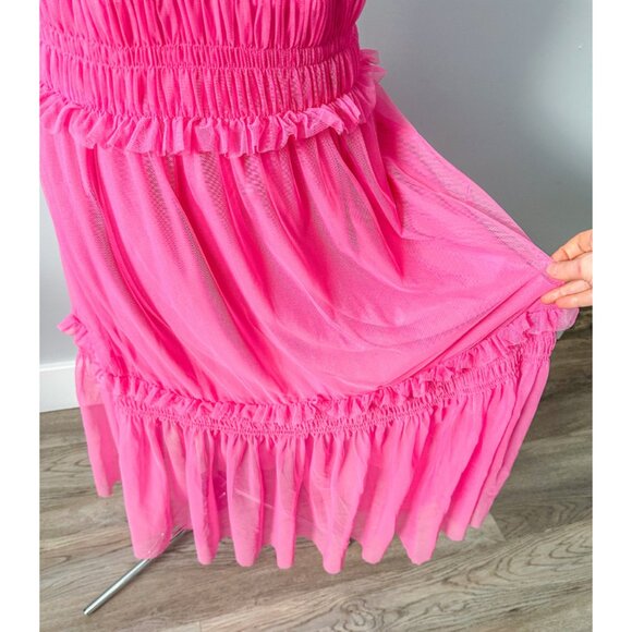 H&M Pink Ruffle Midi Dress - Picture 7 of 12